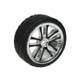 5 Dual Spoke Rim Tyre Set (0 Offset - 24mm) 1/10 (4pcs) - Black