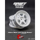 6-Spoke DE Wheels White - Black Rivets (2Pcs)