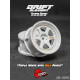 6-Spoke DE Wheels White - Gold Rivets (2Pcs)