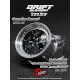 6-Spoke DE Wheels Chrome/Black - Black Rivets (2Pcs)