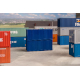 20' Container, blauw, set van 2 (H0)