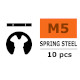 E-Clips - 5.0mm - Spring Steel - 10 Pieces