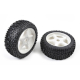 Pre-Mounted X-Pattern 5 Spoke Buggy Tires White (2 Pieces) (1/8)