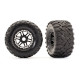 MAXX Tires & wheels assembled & glued (Black Wheels)