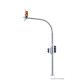 Arc traffic light with pedestrian signal and LEDs, 2 pieces (H0)
