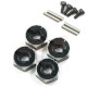 6mm Alum. Wheel Adapter Set 1/10 (Black)